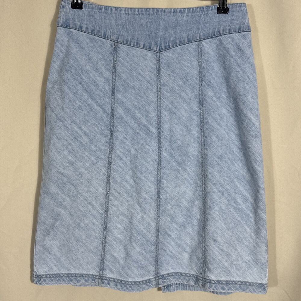Vintage Bill Blass Jeans Denim Midi Skirt Light Wash Y2K 90s Y2K Festival